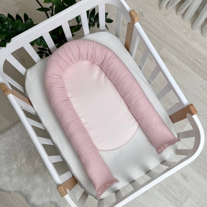 Protectie somn – Baby Nest Velvet roz